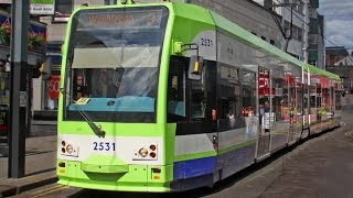 Bombardier CR4000 tram  Croydon London UK [upl. by Shurwood]