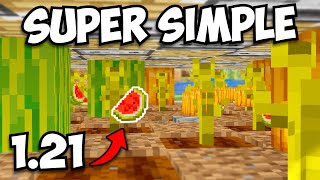 Minecrafts BEST Automatic Melon amp Pumpkin Farm  121 Tutorial [upl. by Ireva]