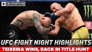 UFC Fight Night highlights Teixeira brutalizes Smith in dominant TKO victor  CBS Sports HQ [upl. by Bernj]