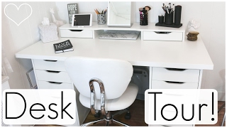 Desk Tour ft Ikea Alex Drawers Allisa Rose [upl. by Llahsram602]