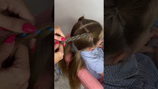 Simple back to school hairstyle hairstyle backtoschoolhairstylesforkids braids [upl. by Marylinda825]