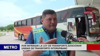 POR INFRINGIR LA LEY DE TRANSPORTESANCIONAN UNIDAD DE TRANSPORTE INTERURBANO [upl. by Boote518]