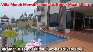 Villa Murah MEWAH di puncak bogor Muat 50 orang Privat pool [upl. by Eidna]