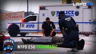 Armed Clown Stabs an NYPD Officer  NYPD ESU Paramedic  GTA5 LSPDFR [upl. by Arahsat]