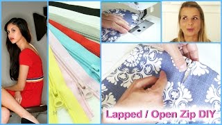 How to install a lapped Zipper  Sewing Tutorial  how to install a zipper  Frocks amp Frolics [upl. by Maxentia]