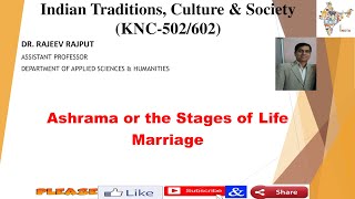 Ashramas Or The Stages Of Life  Marriage  KNC502  KNC602  AKTU [upl. by Richmound]