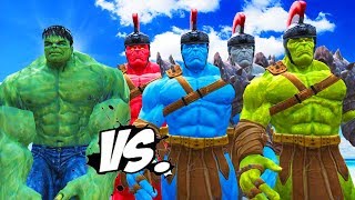 THE INCREDIBLE HULK VS RED HULK BLUE HULK GREY HULK GREEN HULK [upl. by Cram]