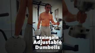 Braingain Adjustable Dumbbells 😱 Homegym Workout [upl. by Lednahc790]