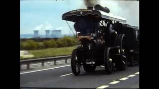 Fowler showmans steam traction engine 15653 quotRenownquot on the road early 1980s [upl. by Enileuqaj982]