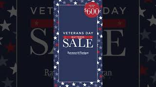 VETERANS DAY MATTRESS SALE  Raymour amp Flanigan [upl. by Adamson]