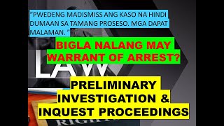 PRELIMINARY INVESTIGATION AND INQUEST PROCEEDINGS CRIMINOLOGY AND NAPOLCOM BOARD EXAM tagalog [upl. by Aicinoid]