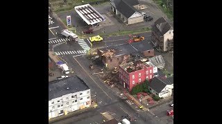 Tornado with winds over 100 mph rips through two Massachusetts towns [upl. by Sonja]