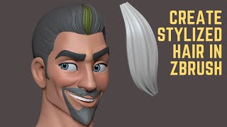 ZBrush Stylized Hair Creation [upl. by Ahsemrac216]