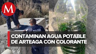 En Coahuila contaminan más de 4 millones de litros de agua con colorante [upl. by Nonna]