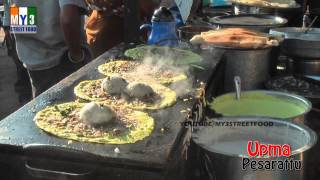 Upma Pesarattu  KAKINADA STREET FOOD  INDIAN STREET FOOD street food [upl. by Rodi726]