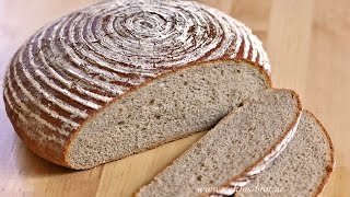 Landbrot  Weizenmischbrot mit Vorteig backen [upl. by Kalina]