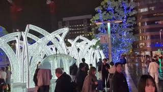 Winterfest lights at Hakata Station [upl. by Essiralc]