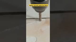 Drilling ceramics using a concrete drill [upl. by Nodle]