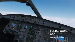 Toliss A340600 Startup Takeoff tutorial [upl. by Minsk]