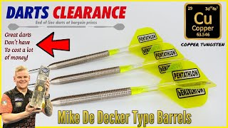 Darts Clearance COPPER TUNGSTEN Darts Review  Mike De Decker Type Barrels [upl. by Giliane]