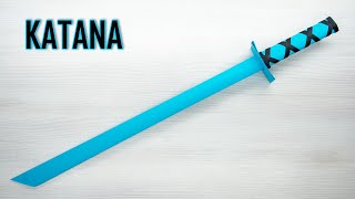 How to make a KATANA out of paper Easy paper katana origami [upl. by Edalb]