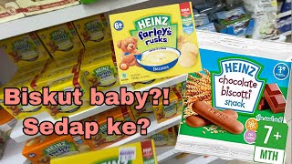 HEINZ BISCOTTI AND HEINZ FARLEYS RUSKS REVIEW  BELI DEKAT KEDAI BABY [upl. by Ahsilad]