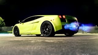 UGR Lamborghini Gallardo starting up revving and driving away [upl. by Hareehat]