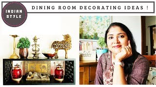 Indian Dining Room Decorating Ideas  How To Decorate Small Dining Room [upl. by Ijnek]