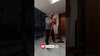 Curl de biceps con banda elastica💯🏋‍♂️💪shorts viralvideo motivation discipline fitness fuerza [upl. by Skricki]