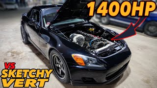 1400hp s2000 vs SKETCHY VERT on Texas Streets [upl. by Rehttam775]