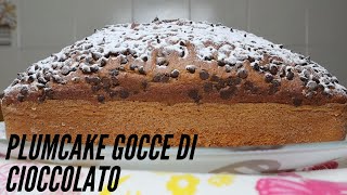 PLUMCAKE con gocce di cioccolato  plumcake facile e veloce  pronto in 10 minuti  SENZA BURRO [upl. by Kaule]