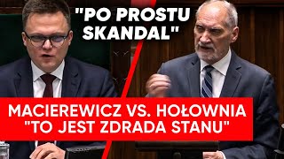 quotTo zdrada stanuquot Macierewicz zaatakował Hołownię Padły oskarżenia [upl. by Panta]