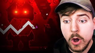 MrBeast Reacts to Top 5 Geometry Dash Extreme Demons [upl. by Dnana]