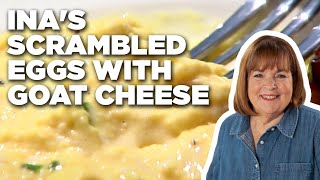 Ina Gartens SlowCooked Scrambled Eggs with Goat Cheese  Barefoot Contessa  Food Network [upl. by Hoes]