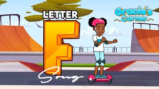 Letter F Song  Phonics and Letter Recognition with Gracie’s Corner  Nursery Rhymes  Kids Songs [upl. by Arhoz]