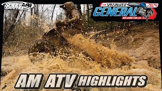 Racing at a flooded GNCC  General AM Atv Highlights [upl. by Rhpotsirhc]