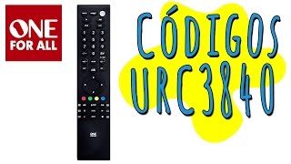 Códigos controle universal One For All UCR3840 [upl. by Crescen]