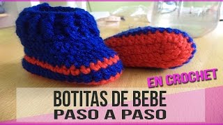 Botitas Para Bebe Recien Nacido  Tejidos En Crochet [upl. by Sirdi169]