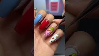 Ghoulia  Nails🩵🍒💻🧠 nails foryou fypシ゚viral shortvideo monsterhigh unhas halloweennails [upl. by Hareema]