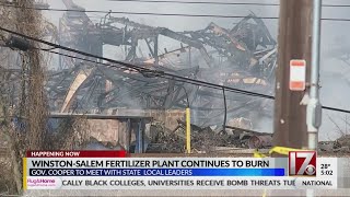 Gov Cooper to meet with state local leaders after WinstonSalem fertilizer plant fire [upl. by Tra]