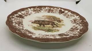 Royal Worcester Palissy China Game Series Wild Boar Dinner Plate [upl. by Aihsakal]