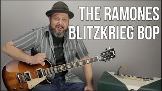 How to Play quotBlitzkrieg Bopquot by The Ramones on Guitar [upl. by Nitsirk]