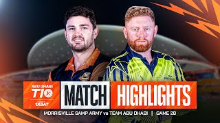 2024 Abu Dhabi T10 I Match 28 Highlights Team Abu Dhabi vs Morrisville Samp Army  Season 8 [upl. by Ching386]