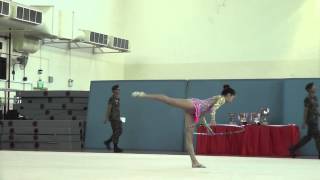 Dawne Chua Hoop 1st B DIV FIG  2013 National InterSchool Rythmic Gymnastics Competitiion [upl. by Airamak880]