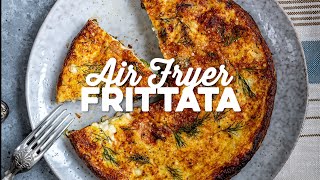 Air Fryer Frittata with Cottage Cheese  Slimming Friendly   Supergolden Bakes [upl. by Kary]