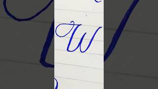 How to write W in Cursive Writing  az cursive handwriting shorts handwriting essaytyper [upl. by Sapphira]