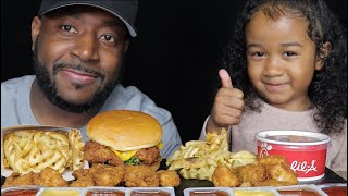 CHICKFILA MUKBANG WITH MY DAUGHTER EATING SHOWTCEATS [upl. by Asp]