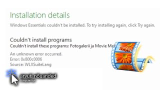 How to fix error 0x800c0006 Unknown error when installing Movie Maker Computer tips [upl. by Casta]