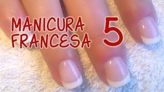 Maneras diferentes de hacer la francesa con gel con punzon  N°5 [upl. by Hcirteid433]