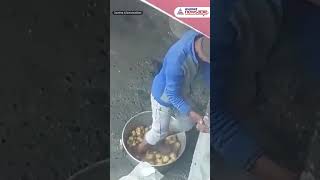 Viral VIDEO Man Washes Potatoes To Make Samosas With Feet Wearing Slippers [upl. by Enicar]